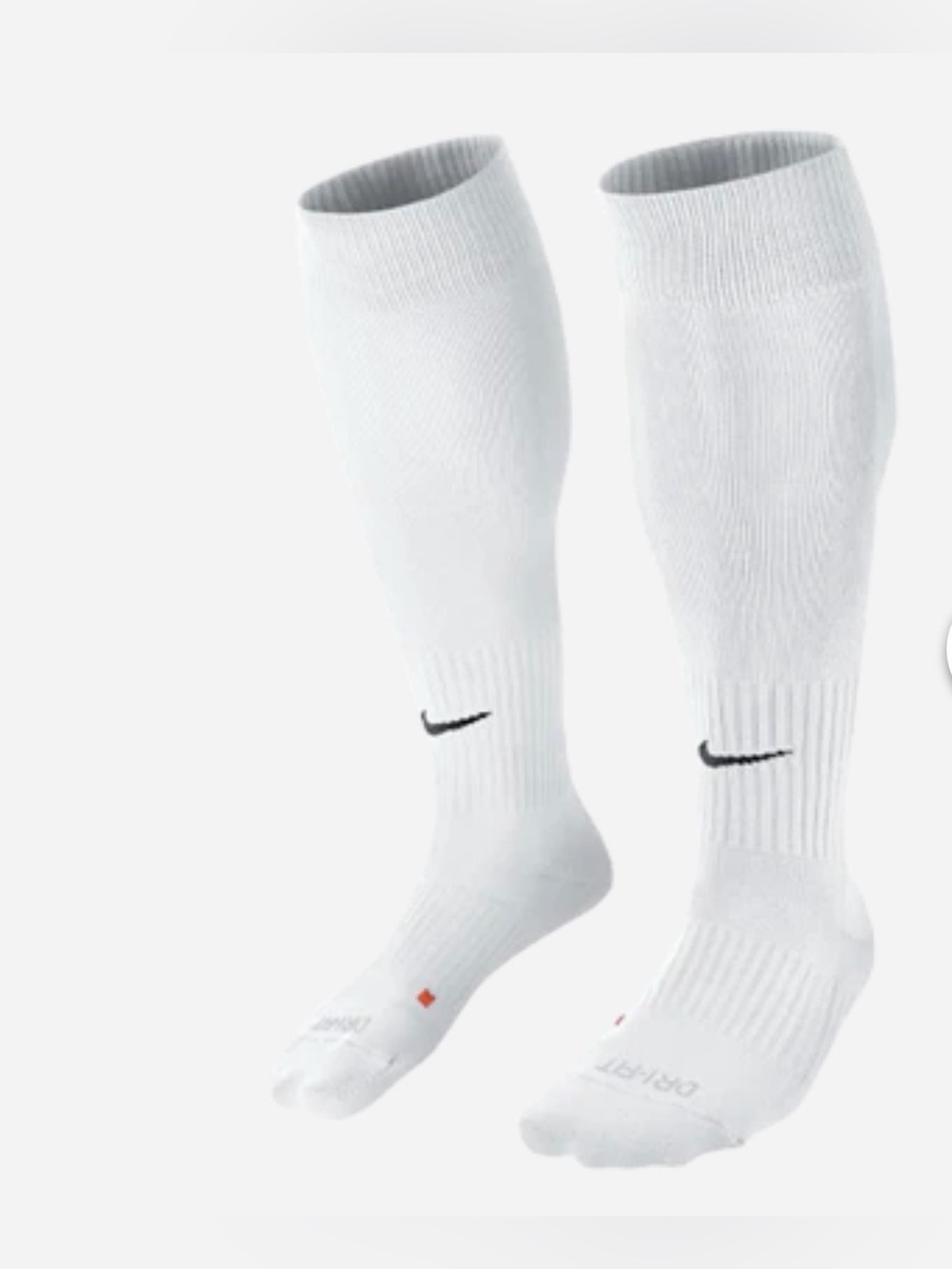 Nike Classic 2 Cushioned Knee High Soccer Socks White szL